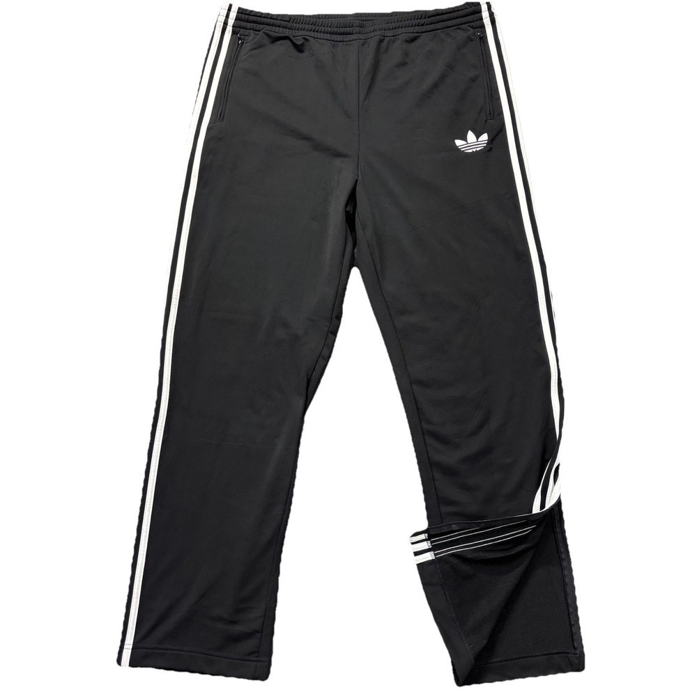 adidas Black Track Pants with White Stripes